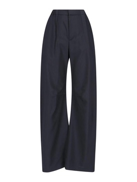 Straight pants in wool