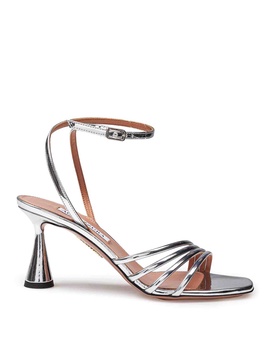 Sandal in Mirror Effect Leather