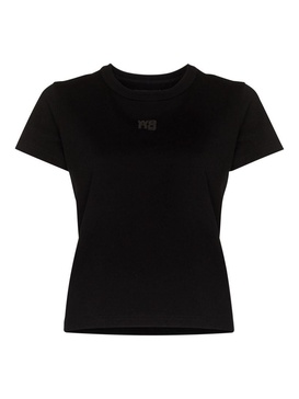 Black logo-print short-sleeve t-shirt