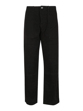 Cross cotton straight pants