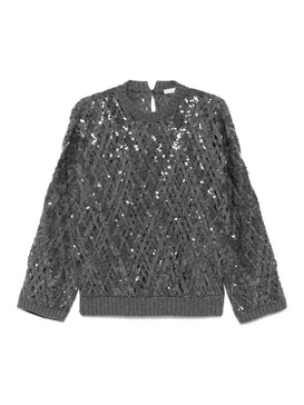 Dazzling Mesh Embroidery Sweater