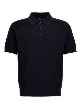 Woven Knit Polo Shirt