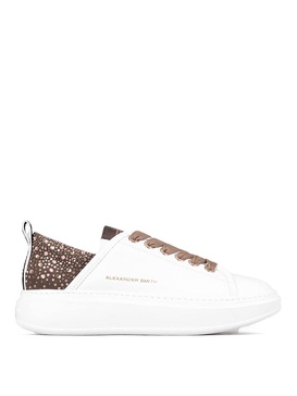 Wembley White Bronze Leather Sneaker
