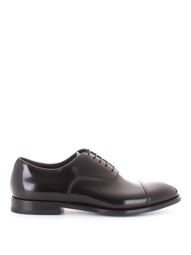 Brushed leather black Oxford shoes
