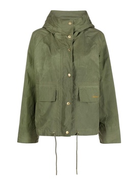 Rain jacket with hoodie and coulisse