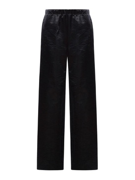 Viscose Trousers With Wrinkled Effect