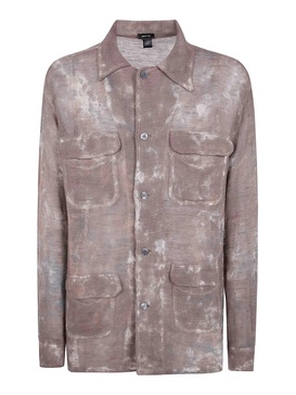 Dirty Effect Linen And Cotton Shirt
