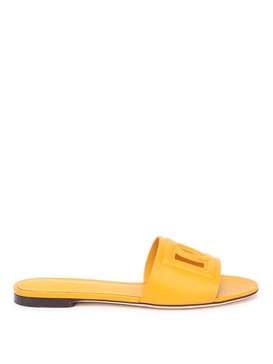 Embossed logo sandals