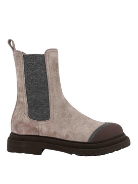 Suede Ankle Boots Jewel Application