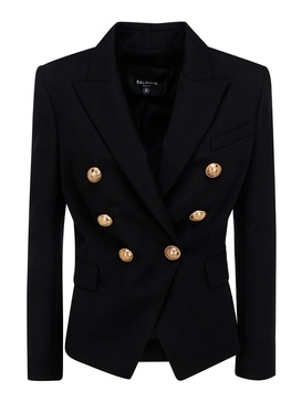 Wool double-breasted blazer