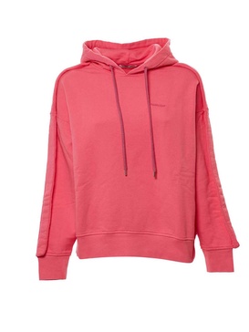 Embroidered logo hoodie in pink