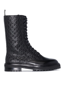 Cora tall leather bikers