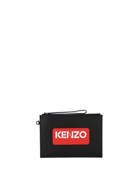 Logo clutch bag