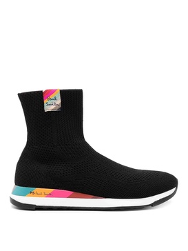 Comet Logo-Patch High-Top Sneakers