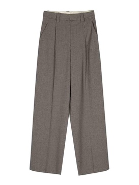Wool Blend Wide-Leg Trousers