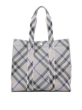 Tote Bag In Vintage Check Print