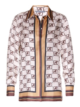 Monogram silk shirt