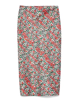 Floral-Print Midi Skirt