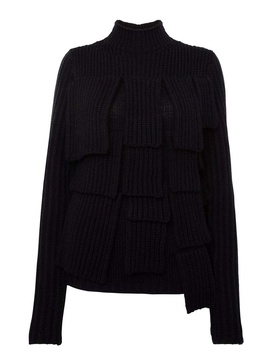 Panelled Flap Sweater