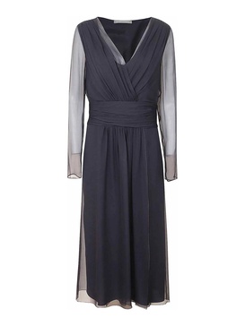 V-neck chiffon dress