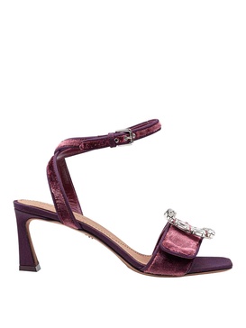 velvet sandal color with a stone buckle