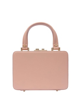 Val peach handbag push lock