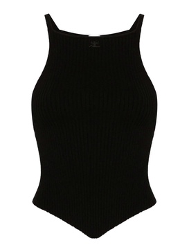 Logo-Embroidered Ribbed Tank Top