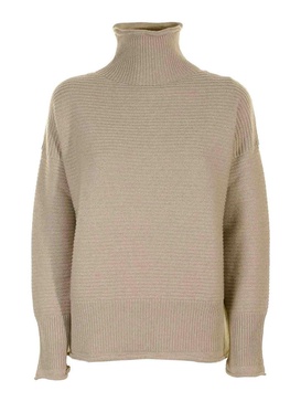 Beige Wool Turtleneck
