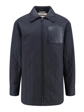 Padded and quilted nylon jacket