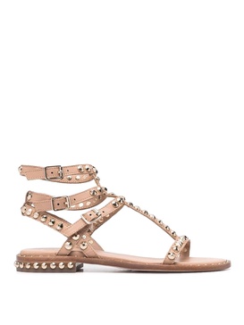 Multi strap leather sandals with studs
