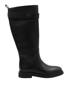 Black leather boots