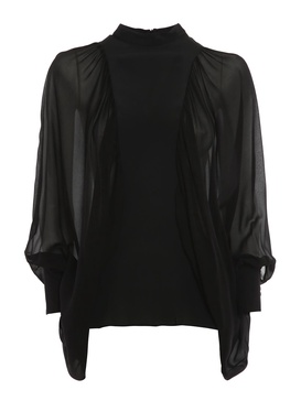 See through sleeve blouse