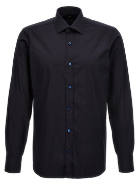 Poplin Shirt Shirt And Blouse Blue