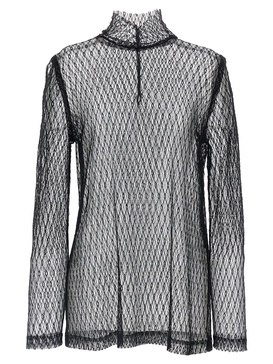 Mesh Blouse Shirt And Blouse Black