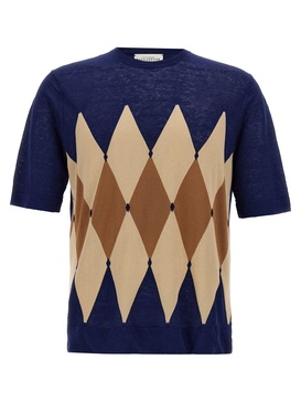 Argyle T-Shirt Blue