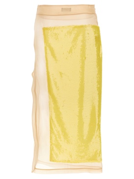 Sequin Long Skirt Skirts Yellow