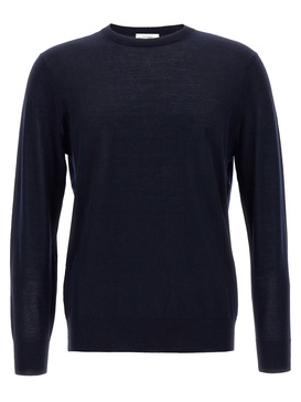R Neck Sweaters And Cardigans Blue