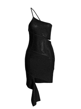 Sequin One Shoulder Dress Dresses Black