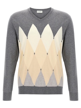 Argyle Sweaters And Cardigans Gray
