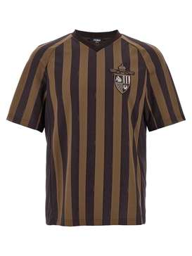 Fendi Crest T-Shirt Brown