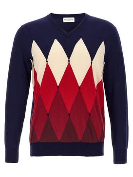 Argyle Sweaters And Cardigans Blue