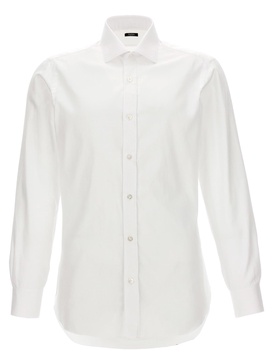 Operated Cotton Shirt Shirt, Blouse White