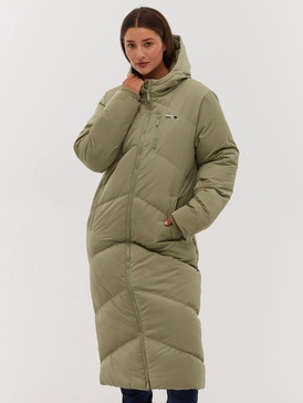 eloraina chevron quilted maxi parka