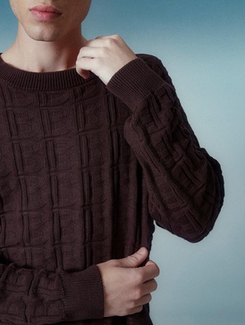men's mono organic cotton jacquard sweater