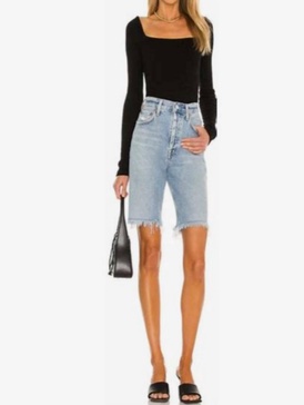 90's pinch waist high rise shorts in latitude