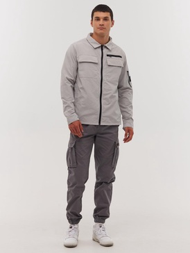 branson sleeve pocket shacket