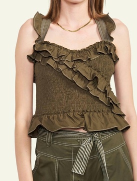 autumn blouse in olive