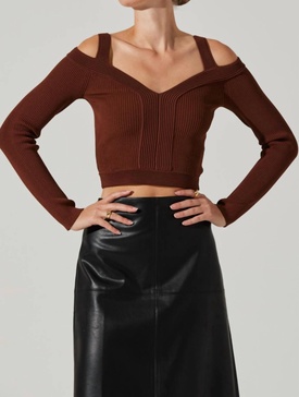 pacey sweater in maroon