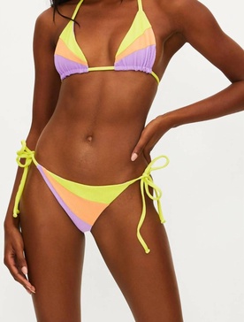 thelma bikini bottom in sundazed color block
