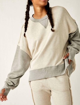 start up pullover in heather grey